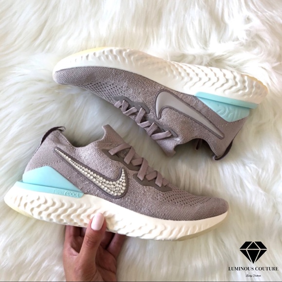 Swarovski Nike Epic React Flyknit Tan Teal - Picture 7 of 9